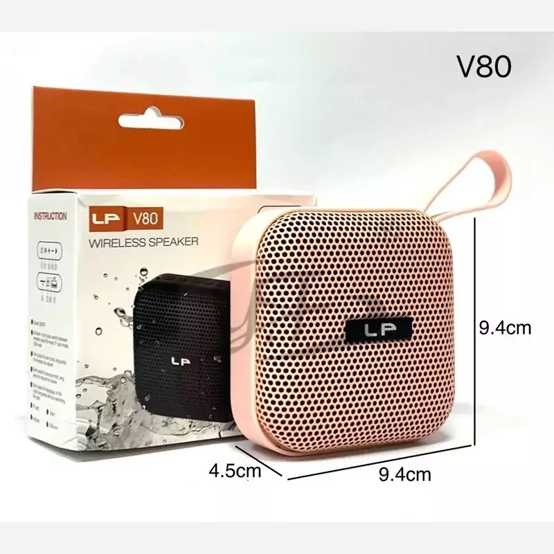 اسپیکر بلوتوثی LP مدل V80 | ضد آب، قابل حمل، صدای باکیفیت