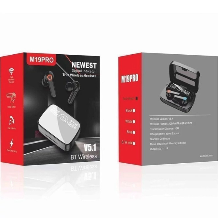 هندزفری بلوتوثی مدل M19PRO | صدای با کیفیت و طراحی ارگونومیک