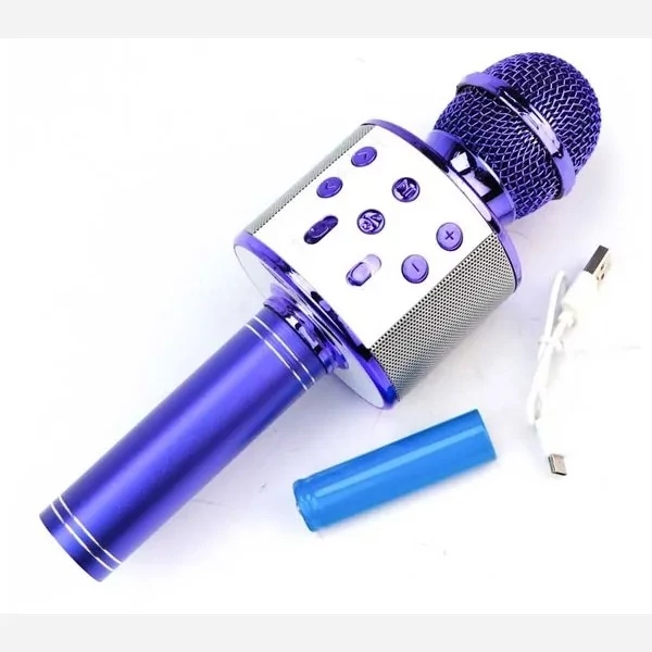 میکروفون اسپیکر بلوتوثی مدل WS-858 با قابلیت کارائوکه و ضبط صدا