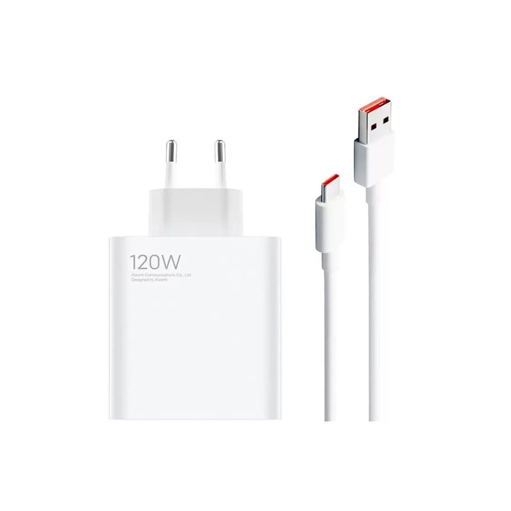 Xiaomi 120W HyperCharge Fast Charger with 6A USB-C Cable | Original Adapter