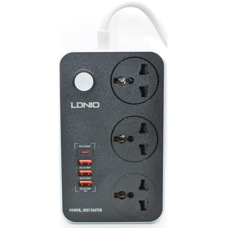 چندراهی برق ۳ پریز با شارژ سریع USB