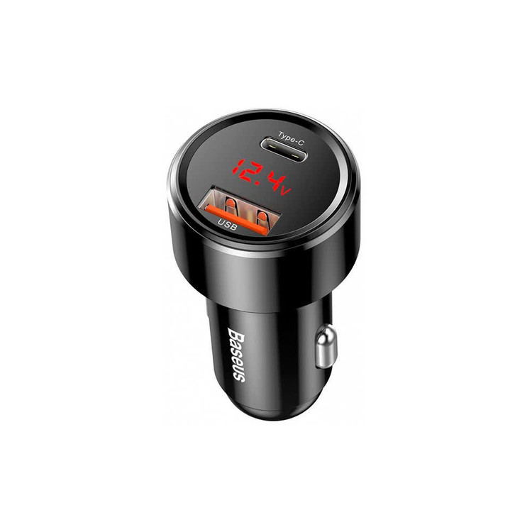 شارژر فندکی بیسوس USB-C + USB-A 45W