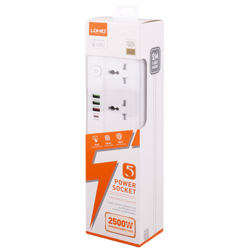 چندراهی برق LDNIO SC5415 با کابل بلند