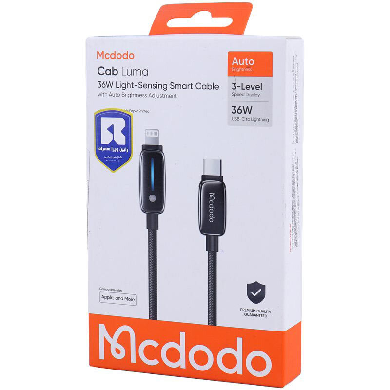 کابل تایپ-سی به لایتنینگ مکدودو Mcdodo CA-005 طول ۱.۲ متر | شارژ سریع PD ۳۶ وات