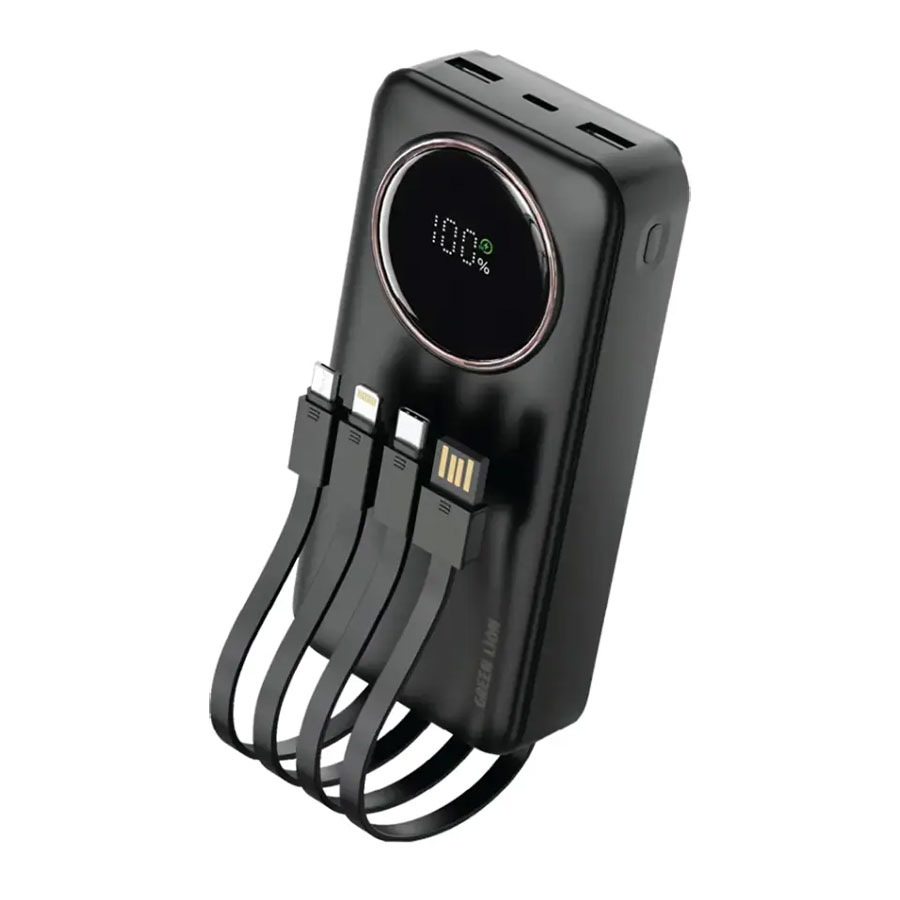 پاوربانک ۲۰۰۰۰ گرین لاین مدل Power Pulse با توان ۲۲.۵ وات | شارژ سریع و ظرفیت واقعی