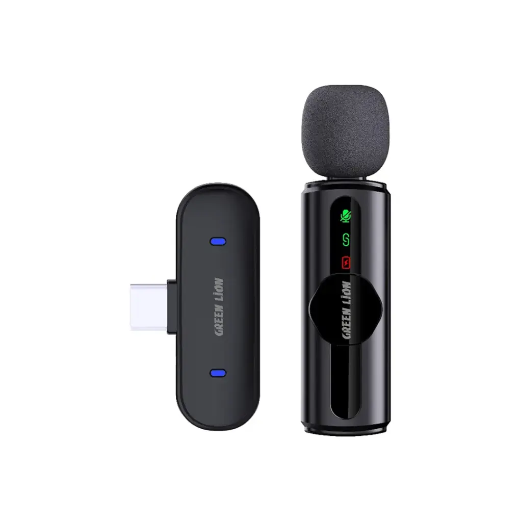 میکروفون یقهای گرینلاین GM-75X ۳ در ۱ با حذف نویز سطحی و اتصال USB-A، تایپسی و لایتنینگ