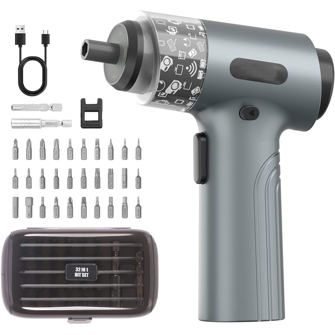 ست پیچ‌گوشتی شارژی ۳۵ عددی گرین لاین | Green Lion 35 in1 Electric Screwdriver Set