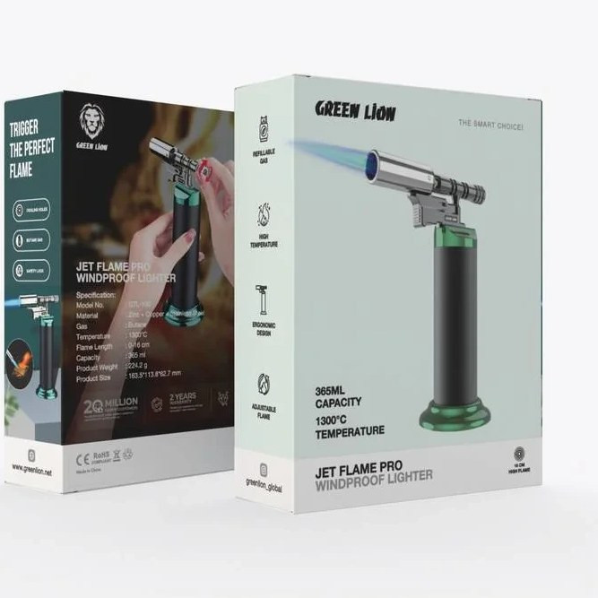 فندک اتمی گرین لاین مدل Jet Flame Pro ضد باد