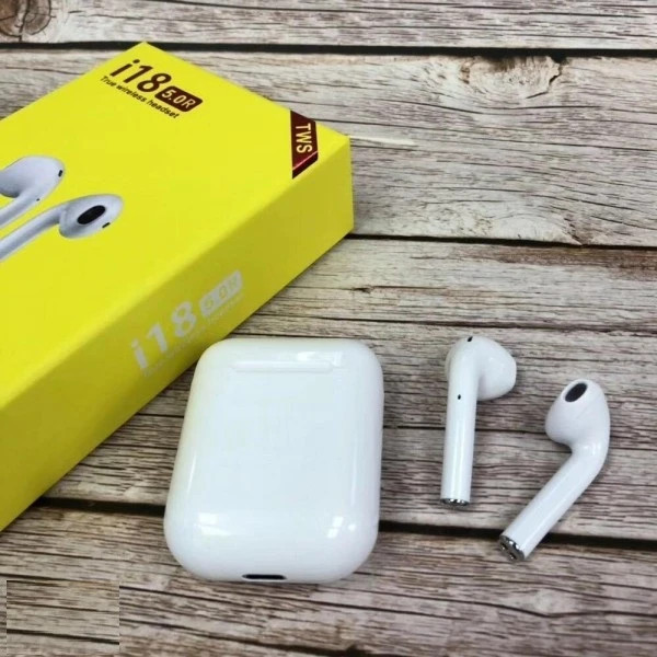 هدفون بلوتوثی مدل i18 TWS – کوچک، سبک، شارژدهی مناسب