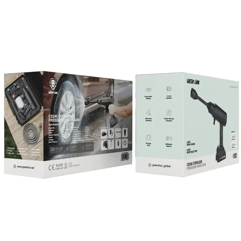 کارواش شارژی گرین لاین مدل CX240 Wash Gun (کد GNC240WGUNBK)